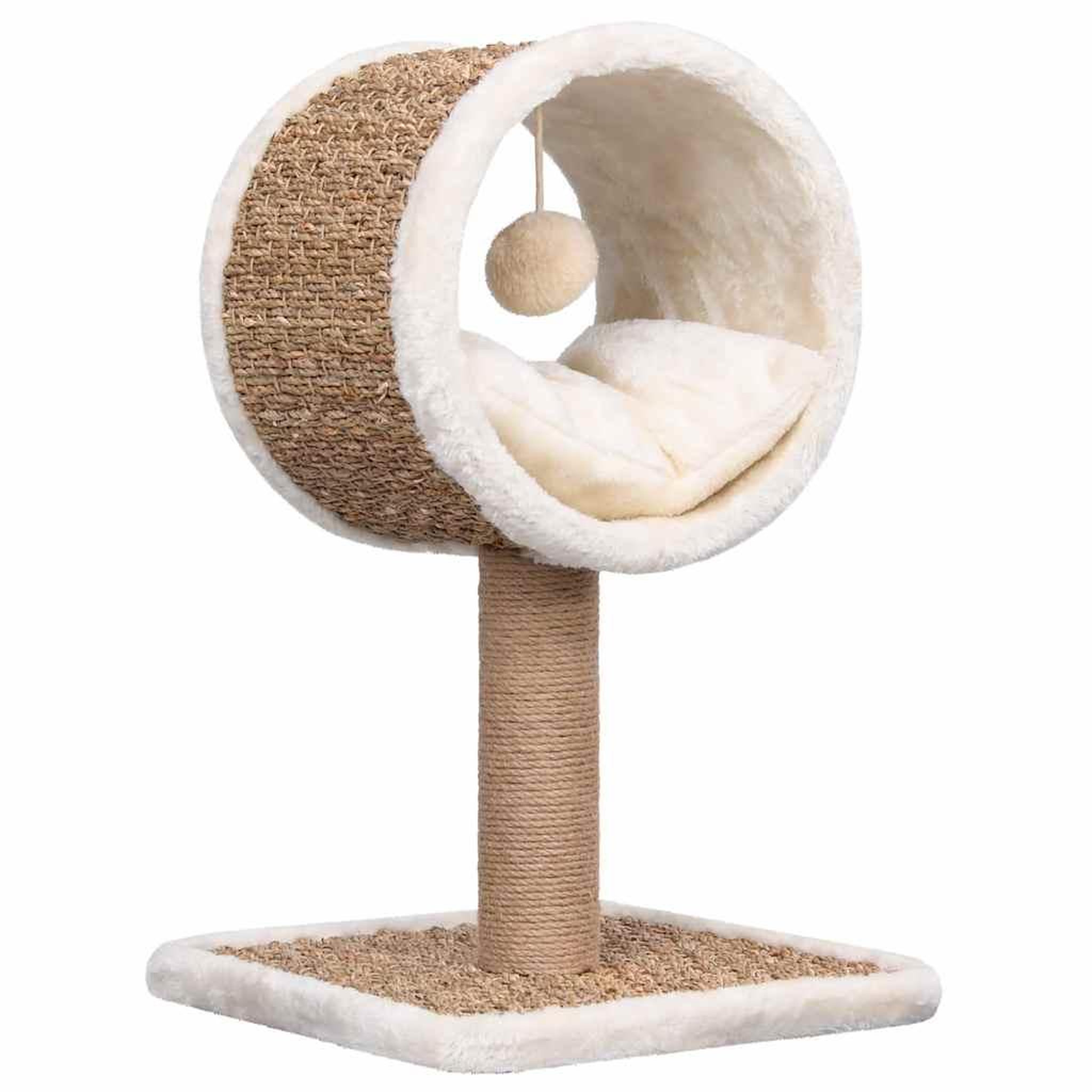 Voir la diapositive 2 : VIDAXL Arbre a chat et tunnel superieur et jouet 56 cm herbiers marins
