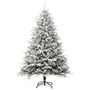 Voir la diapositive 2 : VIDAXL Sapin de Noël artificiel à flocons de neige Vert 180 cm PVC PE