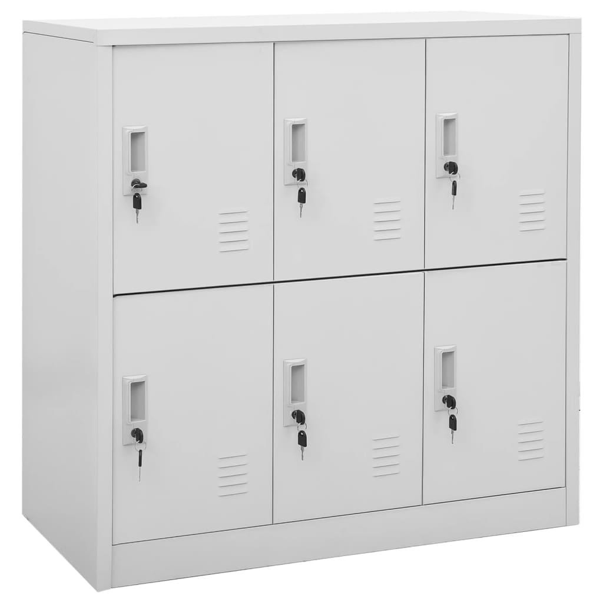 Voir la diapositive 1 : VIDAXL Armoire a casiers Gris clair 90x45x92,5 cm Acier