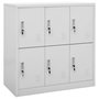 Voir la diapositive 1 : VIDAXL Armoire a casiers Gris clair 90x45x92,5 cm Acier