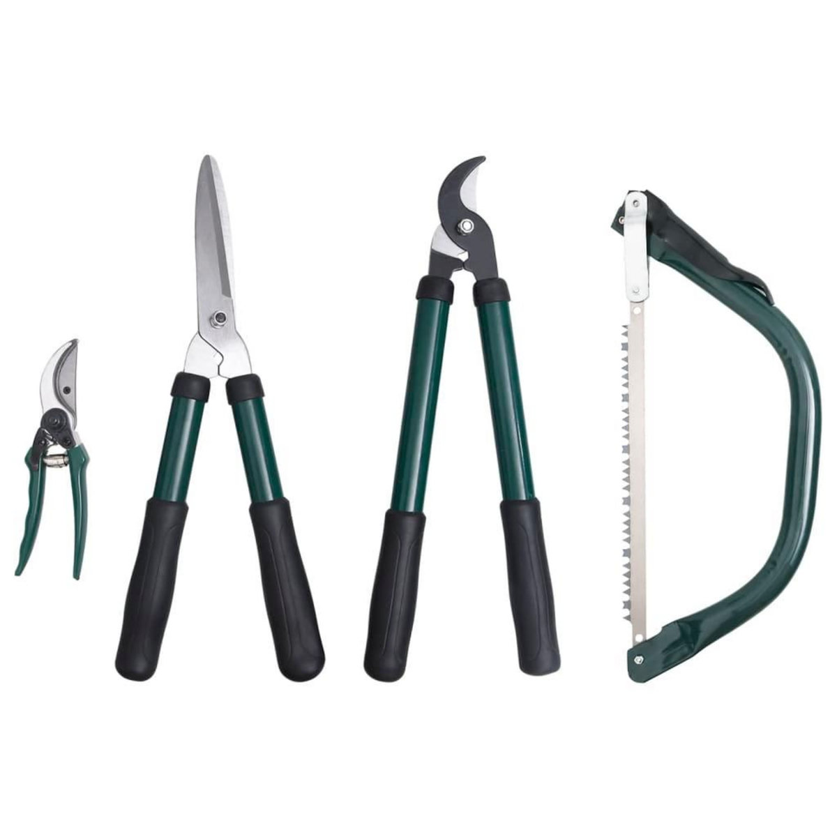 VIDAXL Ensemble d'outils d'elagage de jardin 4 pcs