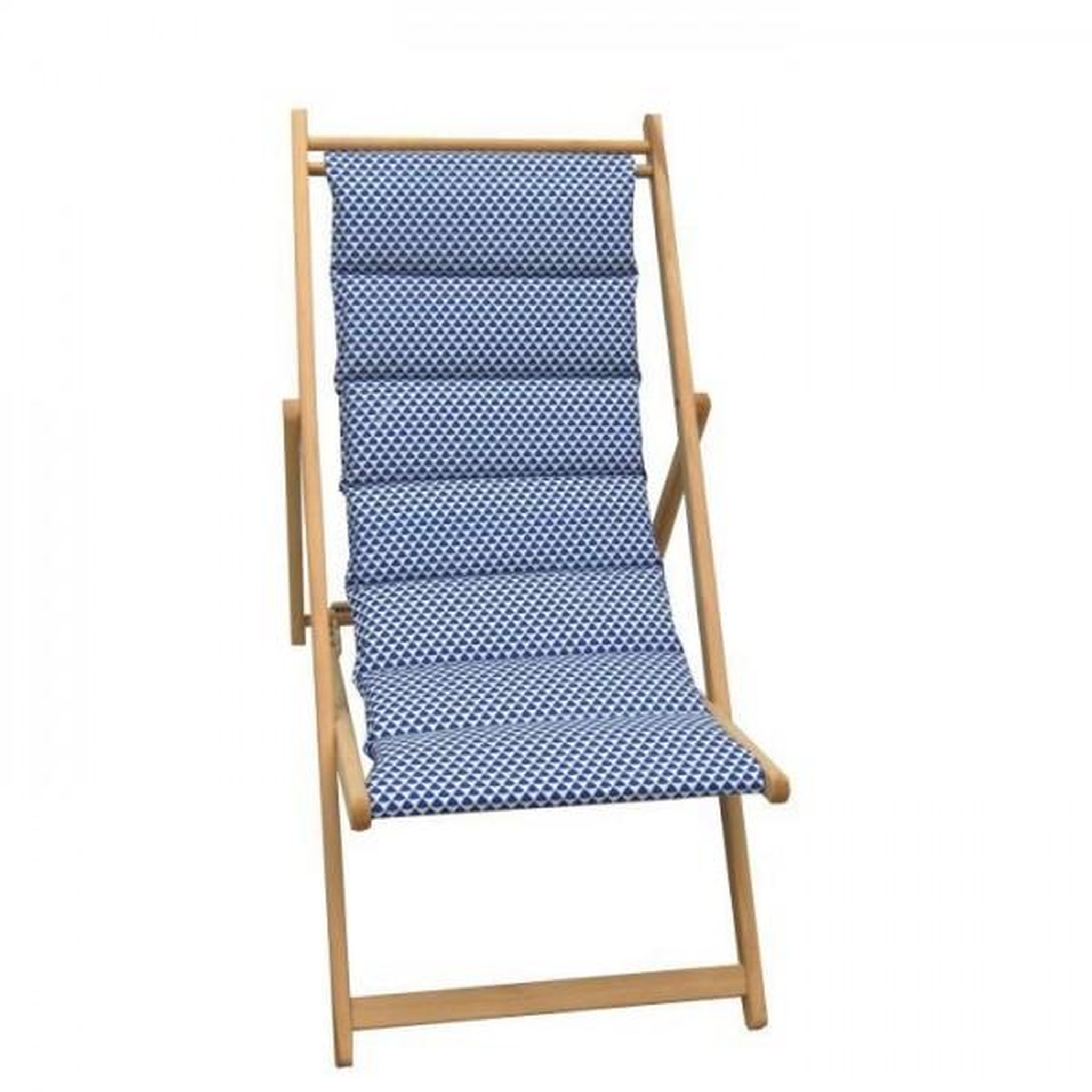 Jardin prive Transat JARDIN PRIVE Chilienne matelassée Fjord - Toile amovible - Bleu Indigo