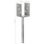 Voir la diapositive 6 : VIDAXL Piquets de cloture 6 pcs Argente 7x6x30 cm Acier galvanise