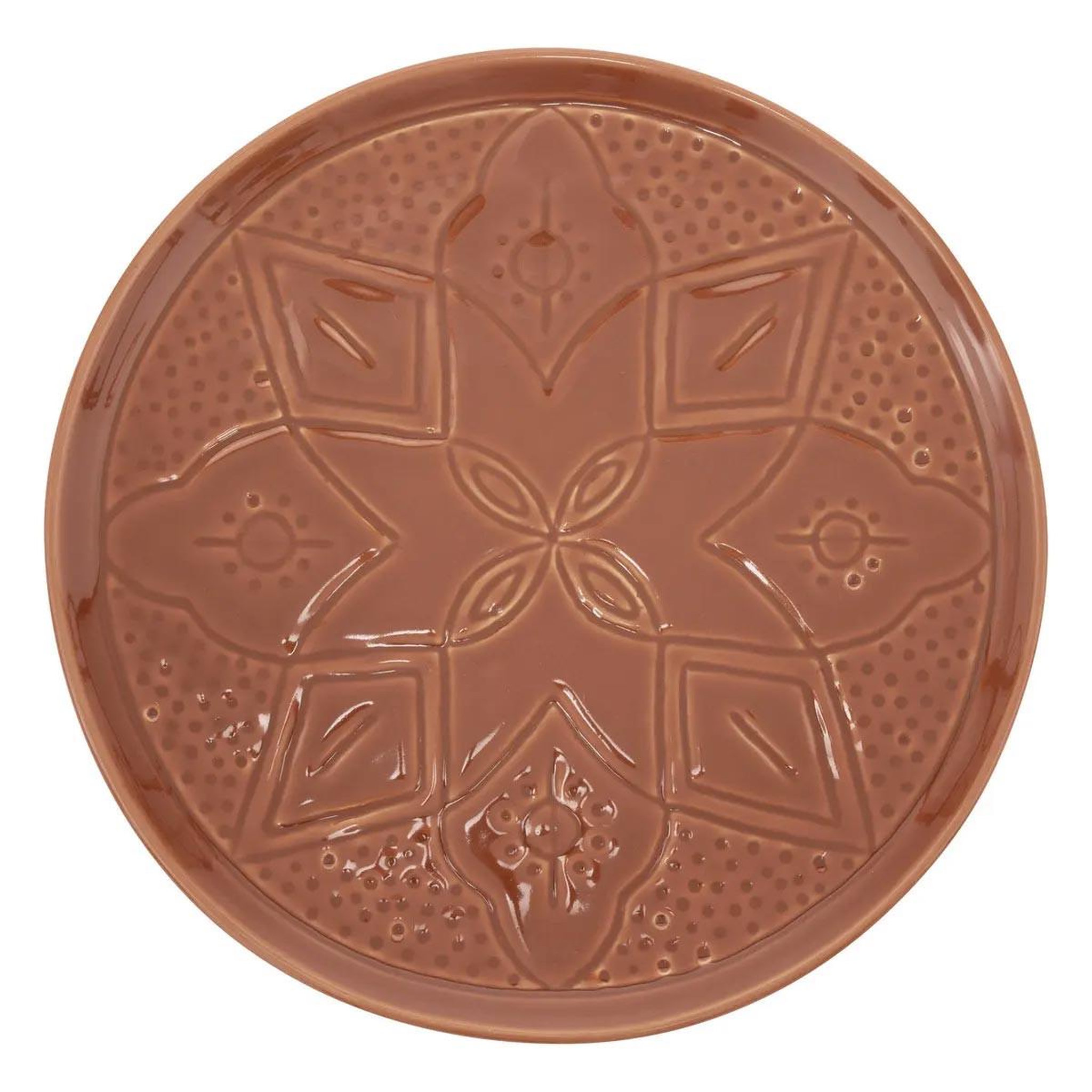 SECRET DE GOURMET Lot de 6 assiettes plates  sienna  27cm terracotta