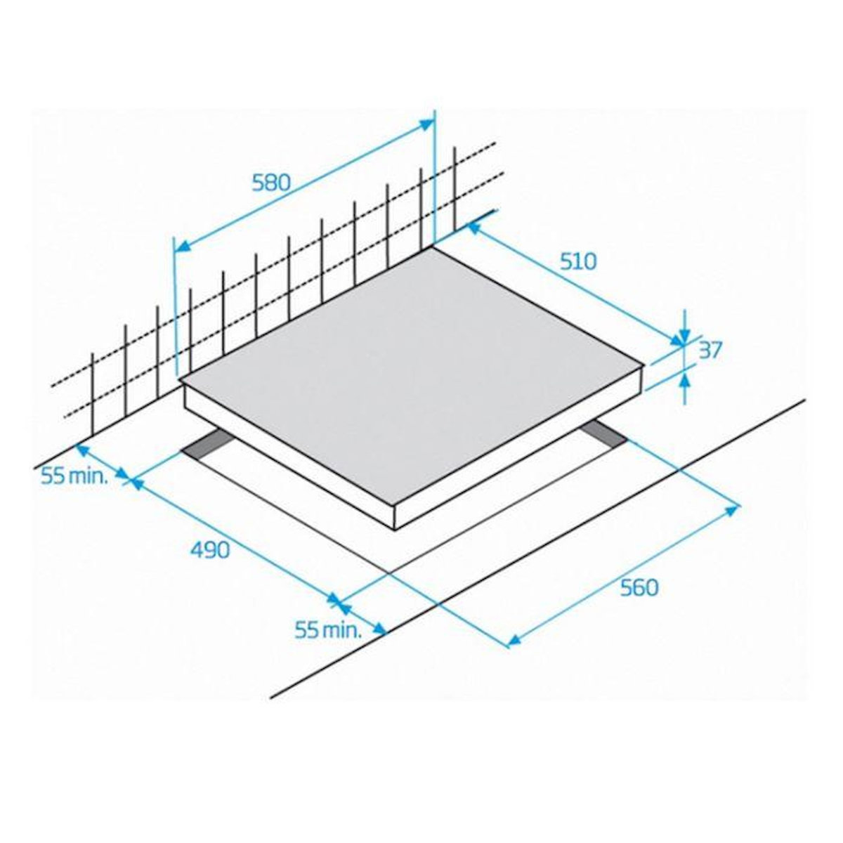 Beko Table de cuisson vitrocéramique 60cm 3 feux 5700w noir - hic63402t