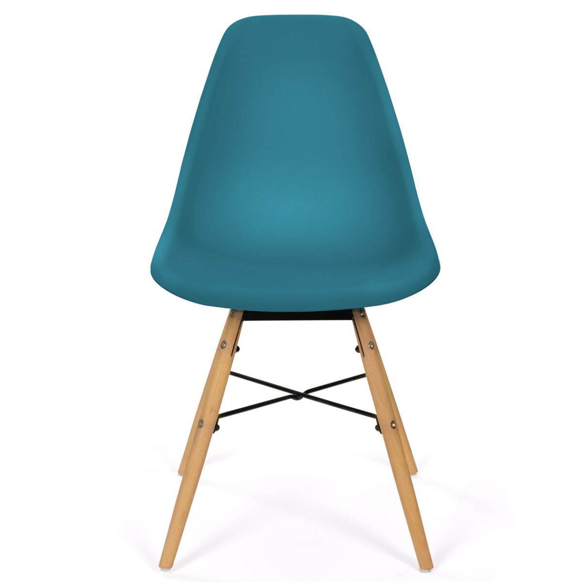 ID MARKET Lot de 6 chaises SANDRA mix color blanc, gris clair, gris foncé x2, bleu canard x2