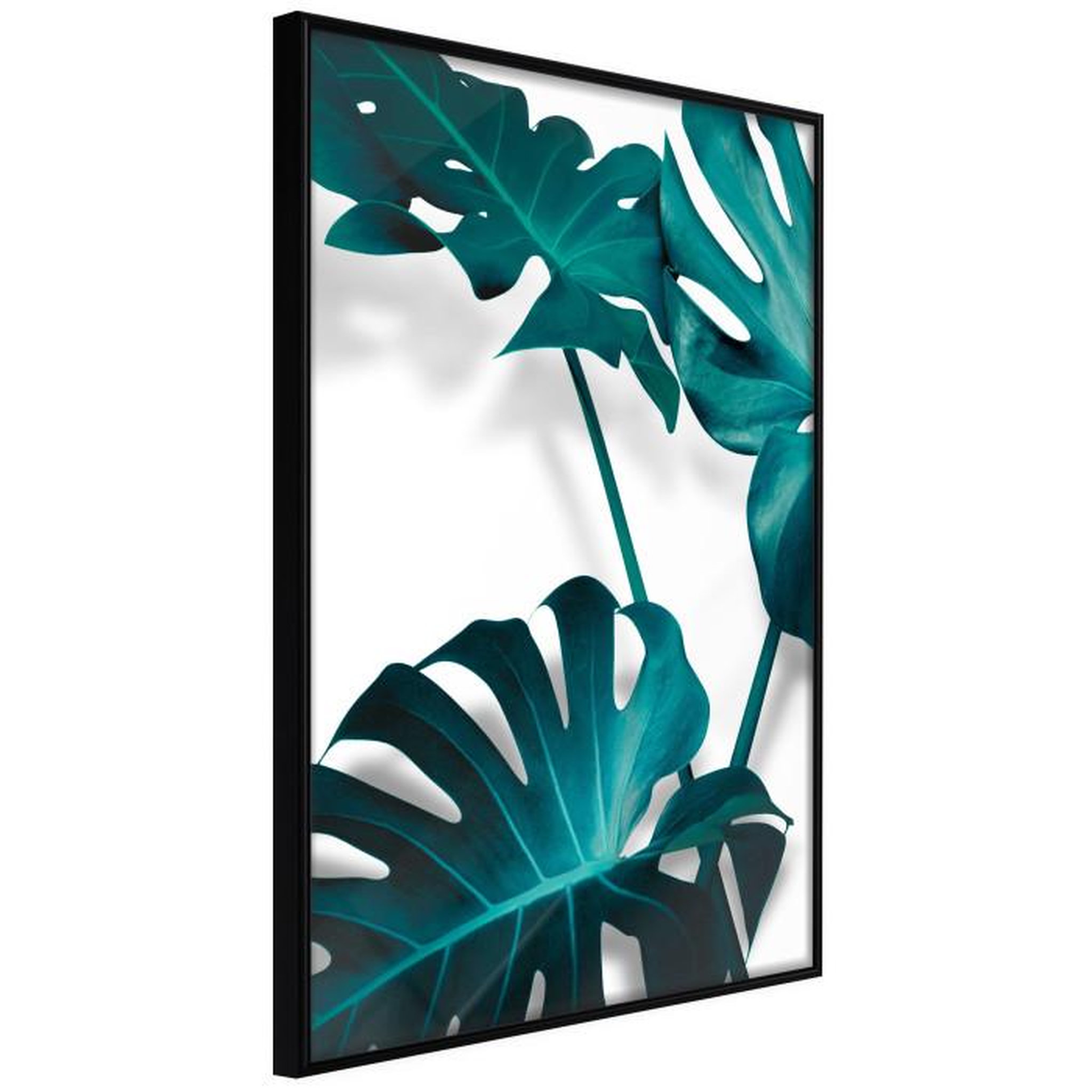 Paris Prix Affiche Murale Encadrée  Turquoise Monstera II. Coloris disponibles : Jaune, Noir
