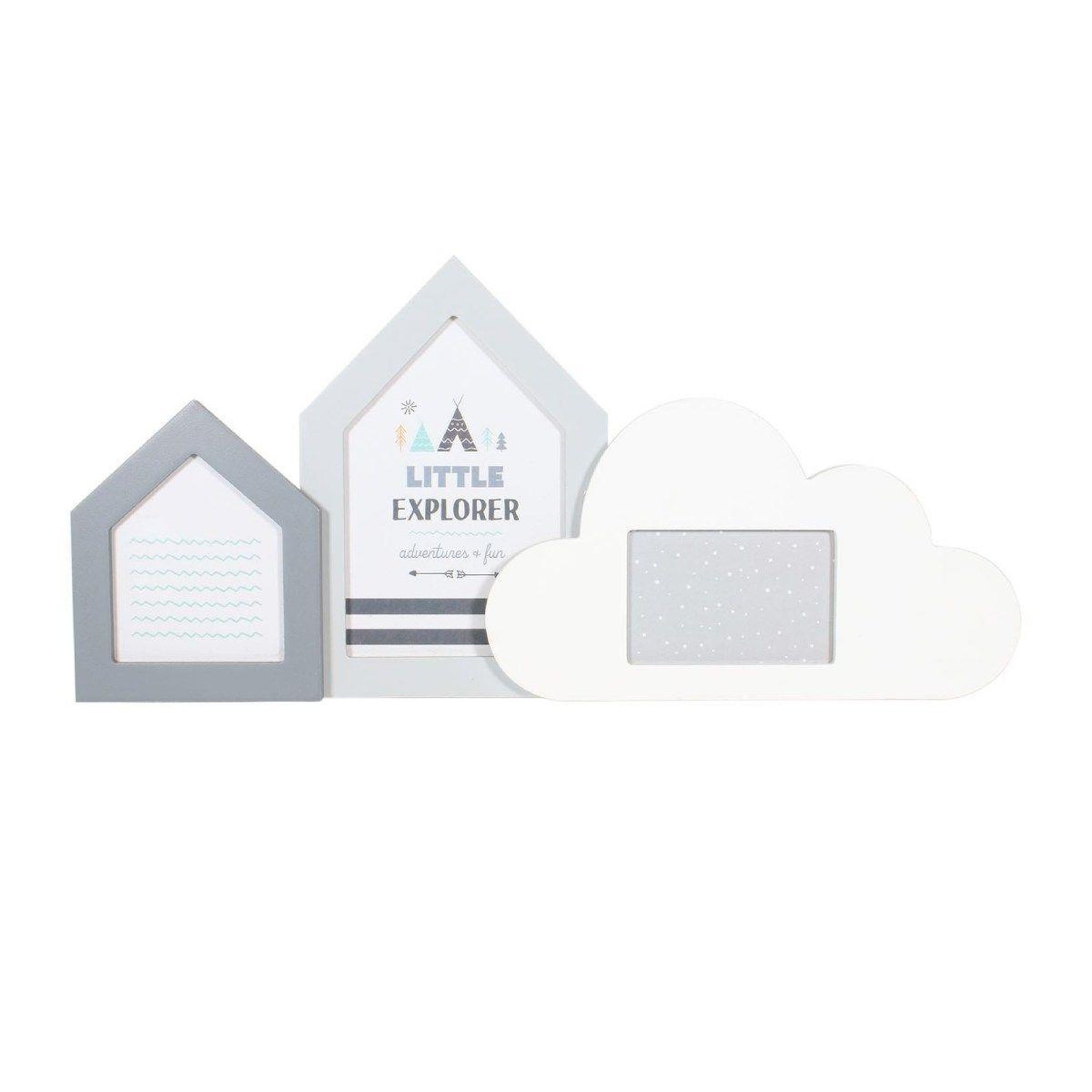 The Home Deco Factory Pêle-mêle enfant 3 photos  nuage  38cm blanc