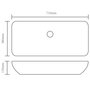 Voir la diapositive 6 : VIDAXL Lavabo rectangulaire Ceramique Blanc 71 x 39 cm