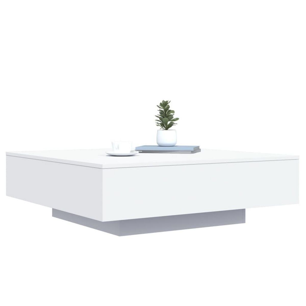 VIDAXL Table basse avec lumieres LED blanc 100x100x31 cm