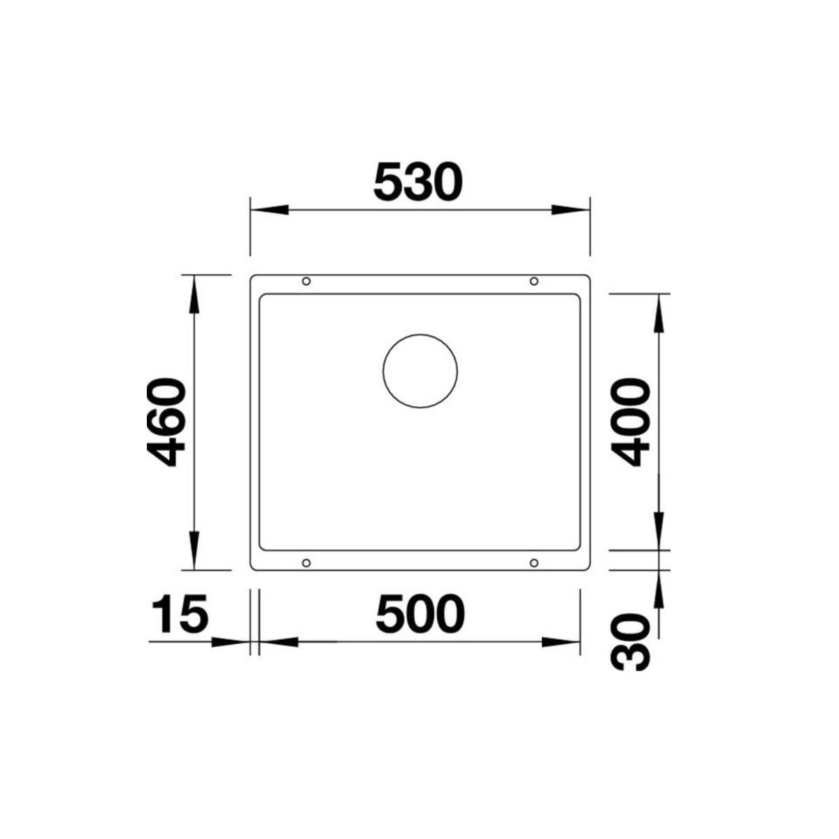 Blanco Evier à encastrer 60cm silgranit anthracite - 523432