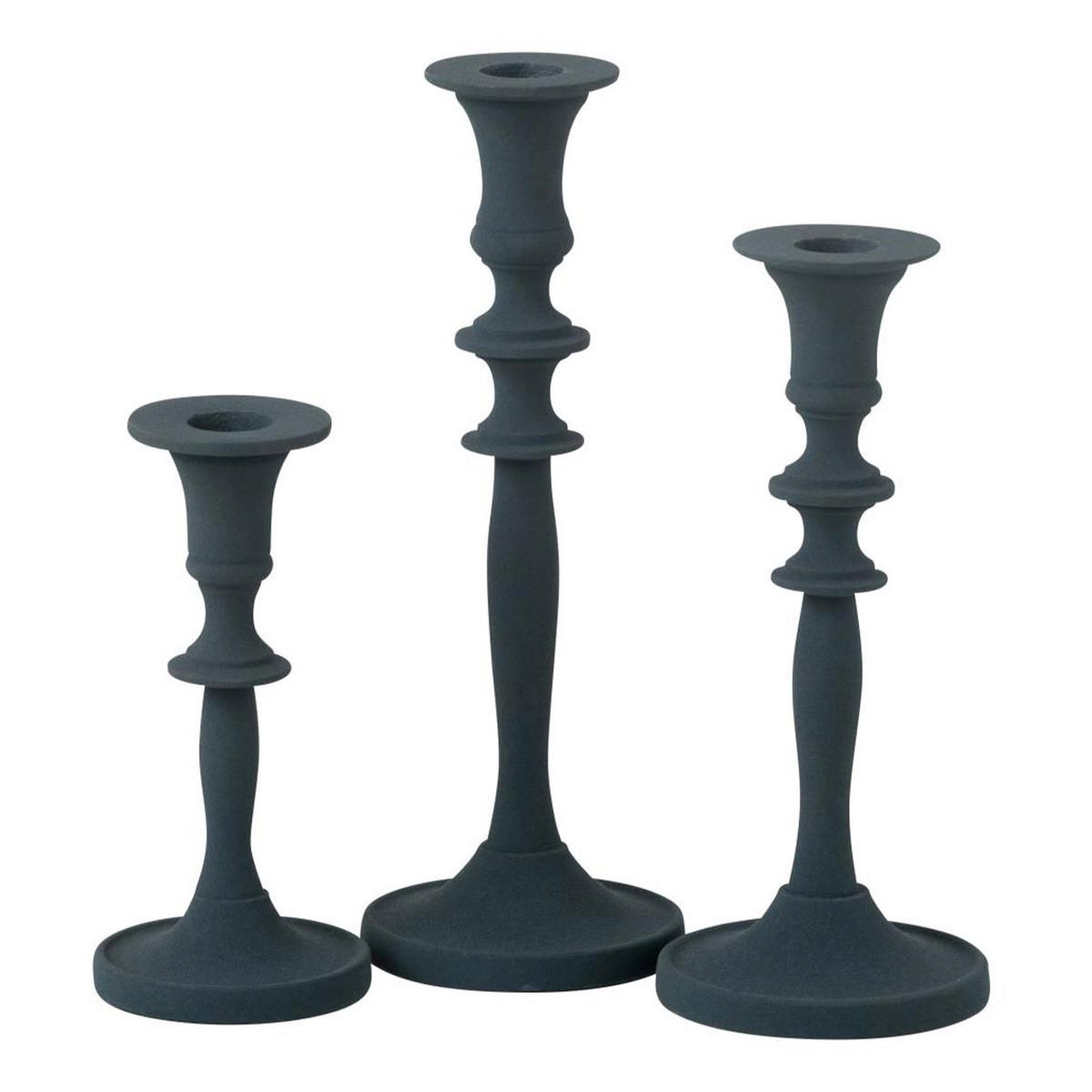 J-LINE Lot de 3 Chandeliers  Lise  23cm Bleu
