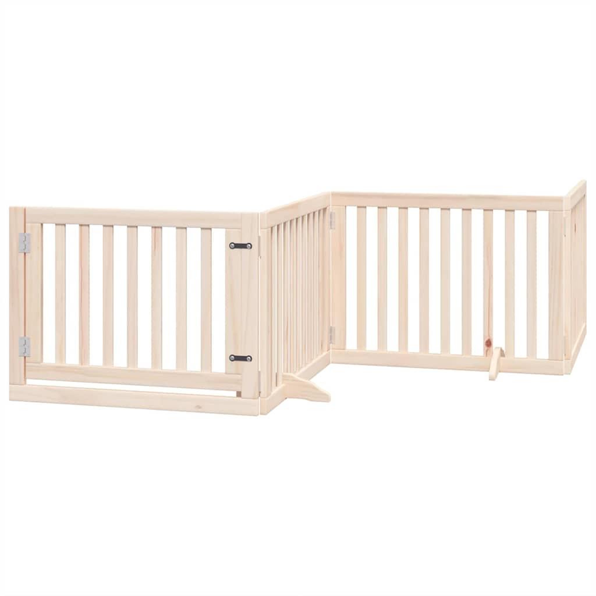 Voir la diapositive 4 : VIDAXL Barriere pour chien porte pliable 8 panneaux bois de peuplier