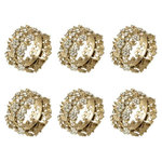 Paris Prix Lot de 6 Ronds de Serviette  Vallee  5cm Or