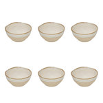 SECRET DE GOURMET Lot de 6 Bols en Faïence  Kate  48cl Blanc