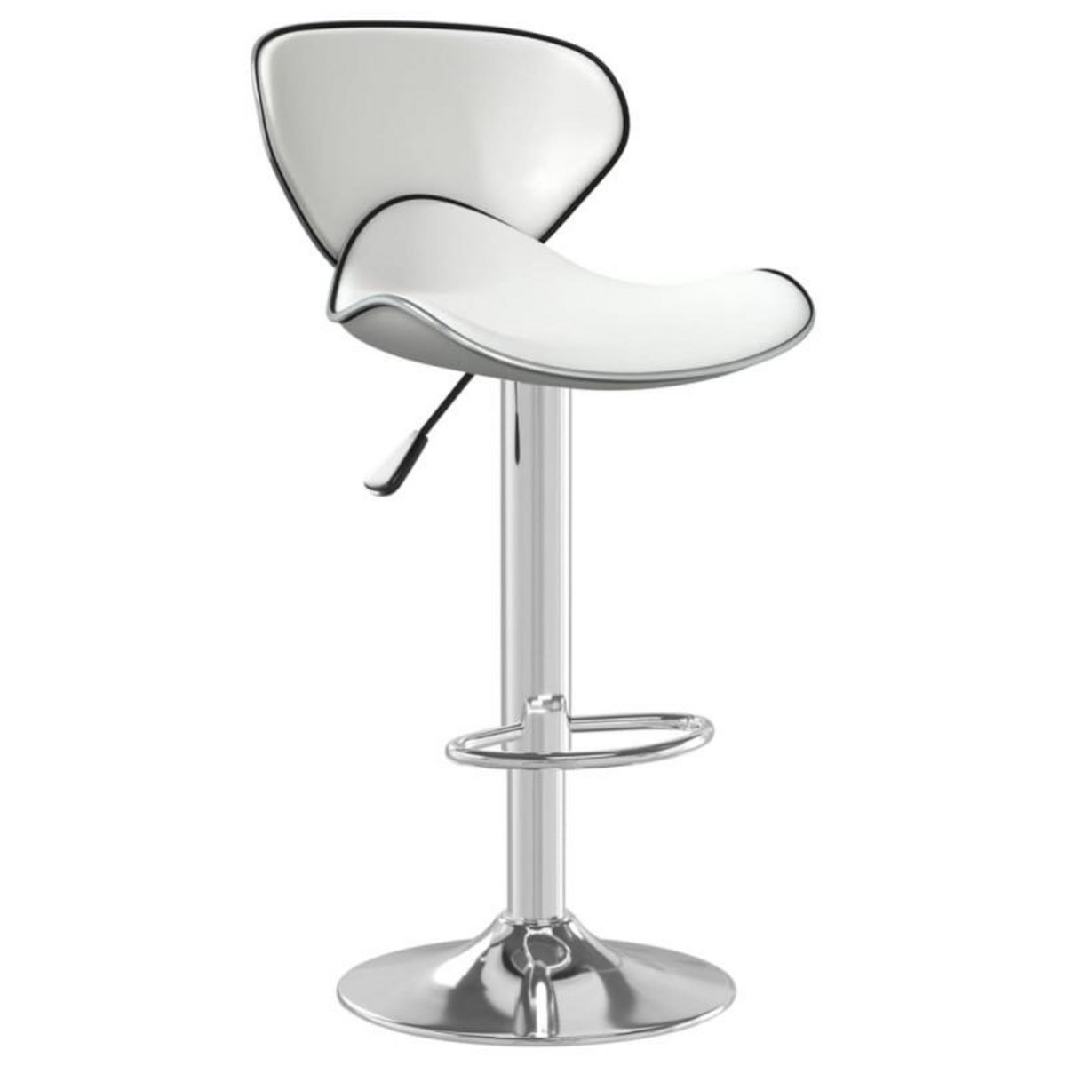 VIDAXL Tabouret de bar Blanc Similicuir