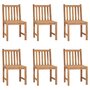 Voir la diapositive 2 : VIDAXL Chaises de jardin lot de 6 avec coussins Bois de teck massif