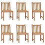 Voir la diapositive 2 : VIDAXL Chaises de jardin lot de 6 avec coussins Bois de teck massif