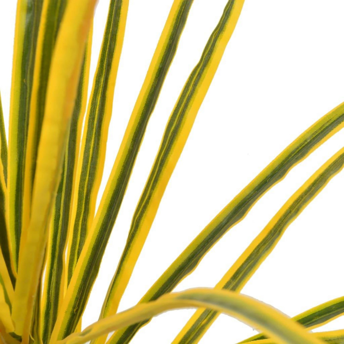 VIDAXL Plante artificielle avec pot Dracaena Jaune 125 cm