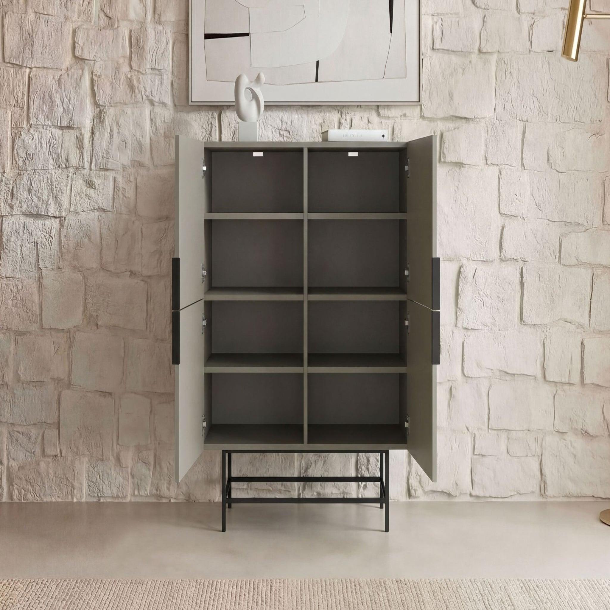 Voir la diapositive 4 : CASANOVA PARIS Soma - commode 4 portes 100cm en mélamine