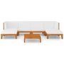 Voir la diapositive 3 : VIDAXL Salon de jardin 7 pcs avec coussins Bois d'acacia solide