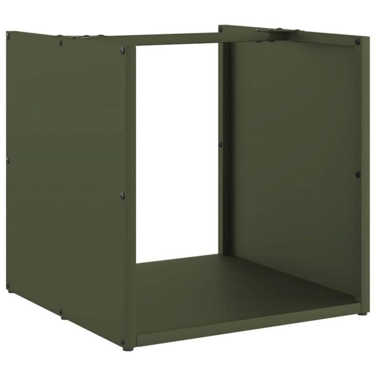 VIDAXL Portant de bois chauffage vert olive 40x40x40 cm