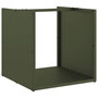 Voir la diapositive 2 : VIDAXL Portant de bois chauffage vert olive 40x40x40 cm