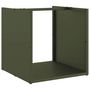 Voir la diapositive 2 : VIDAXL Portant de bois chauffage vert olive 40x40x40 cm