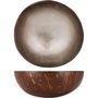 Voir la diapositive 2 : NOYA Bol coco feuille d'argent metallique