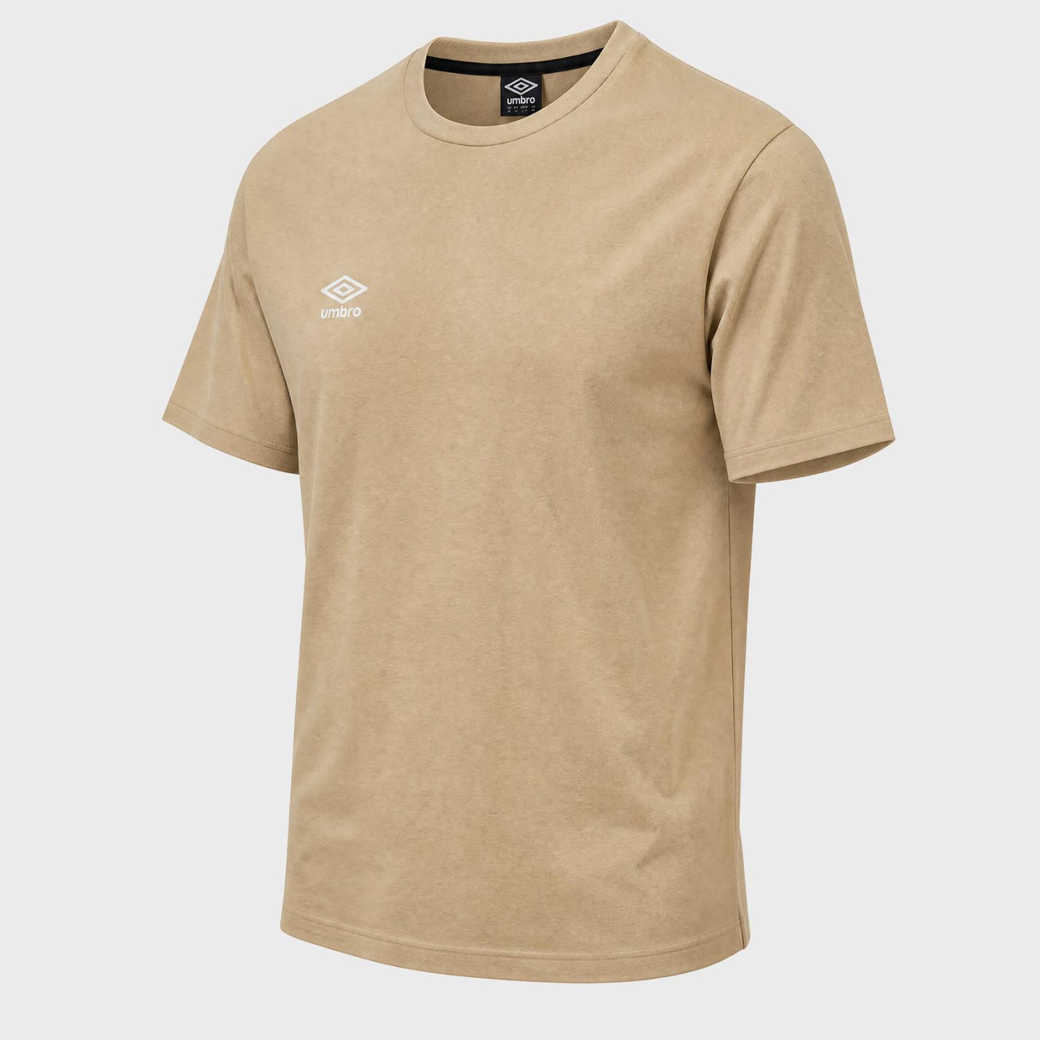Voir la diapositive 2 : UMBRO T-shirt homme uni col rond regular en coton avec logo brodé 618290