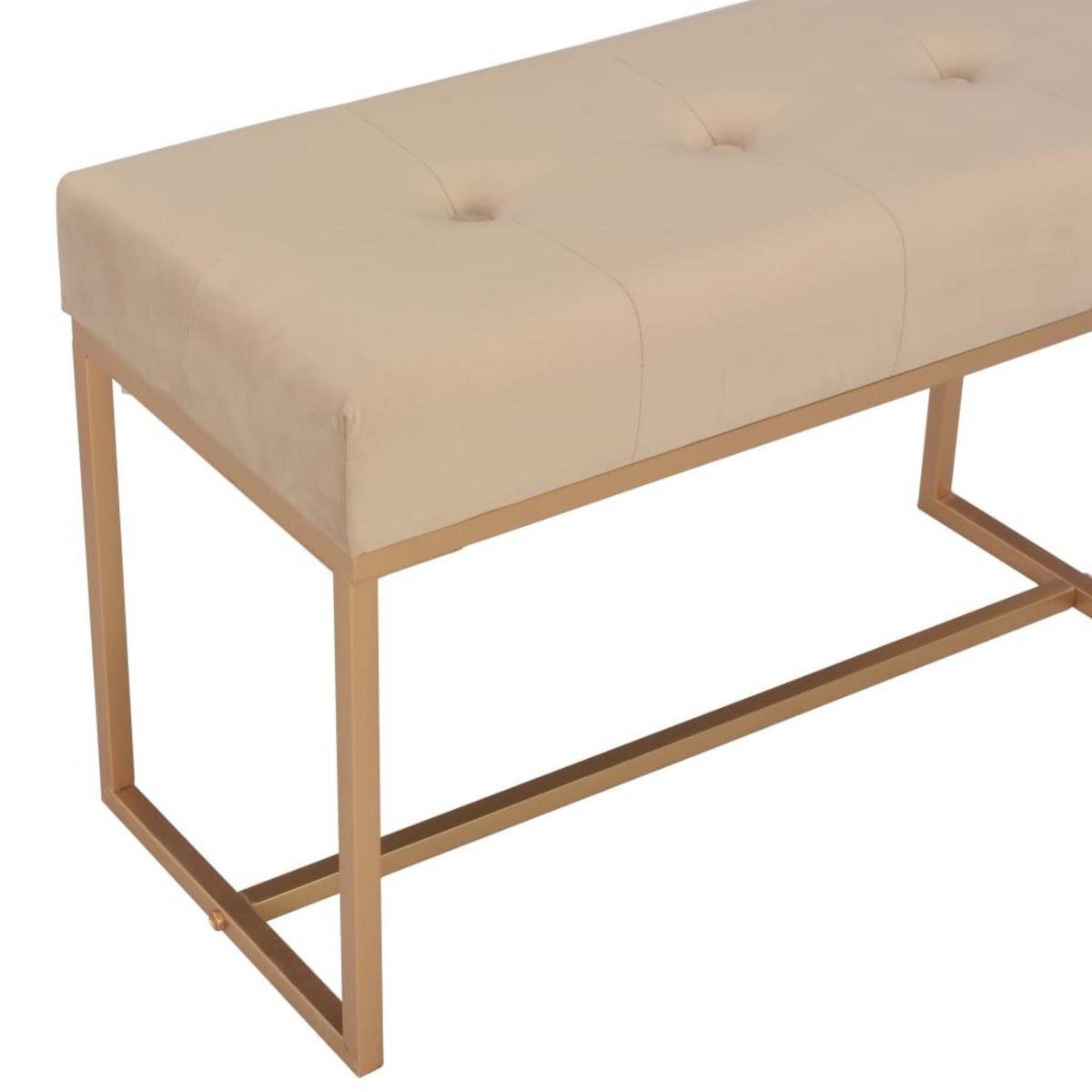 VIDAXL Banc d'entree beige 80 cm velours