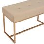 Voir la diapositive 4 : VIDAXL Banc d'entree beige 80 cm velours