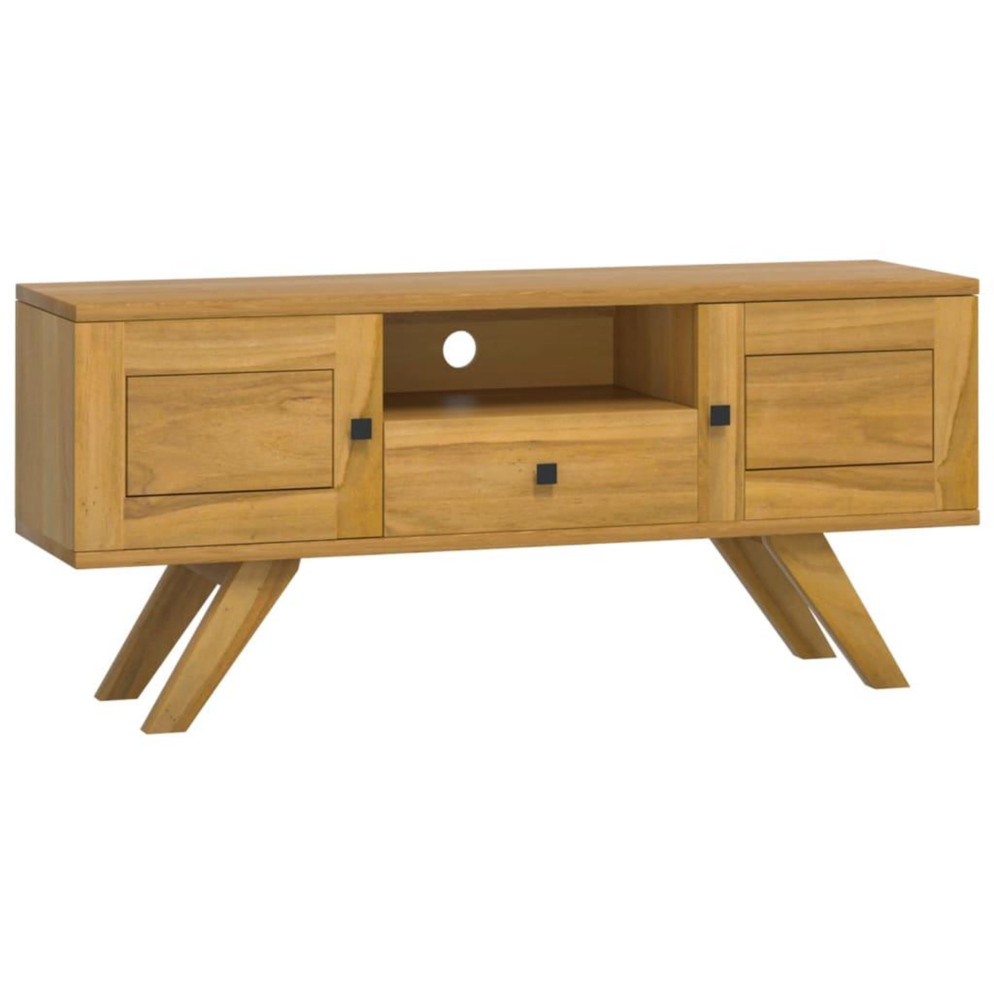 Voir la diapositive 1 : VIDAXL Meuble tv 110x30x35 cm bois de teck solide