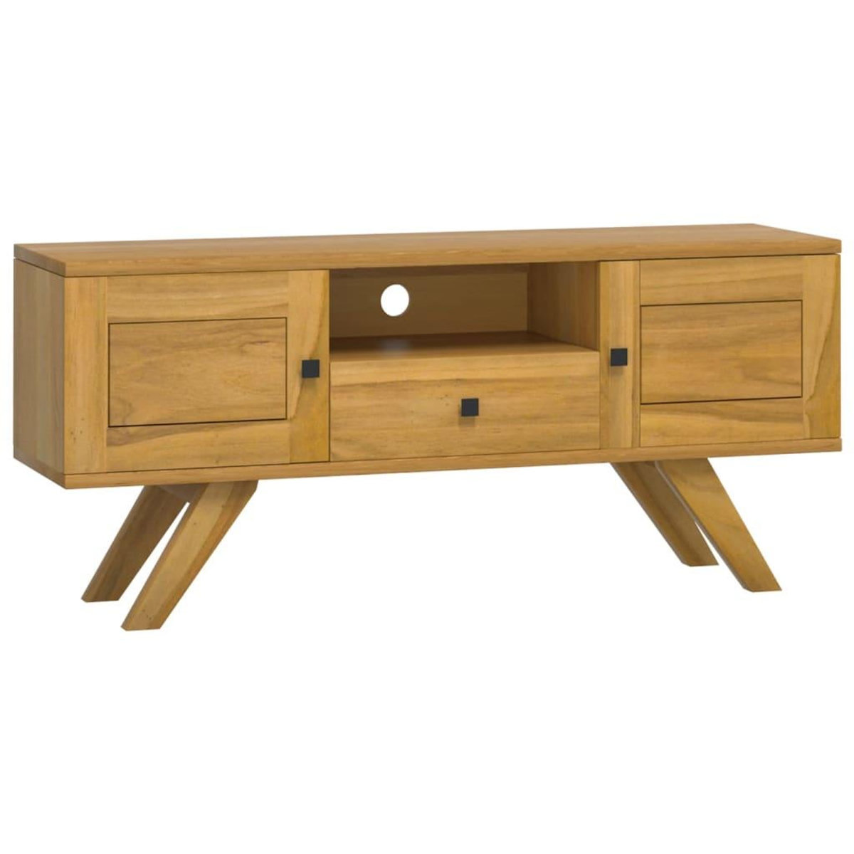 VIDAXL Meuble TV 110x30x35 cm Bois de teck solide