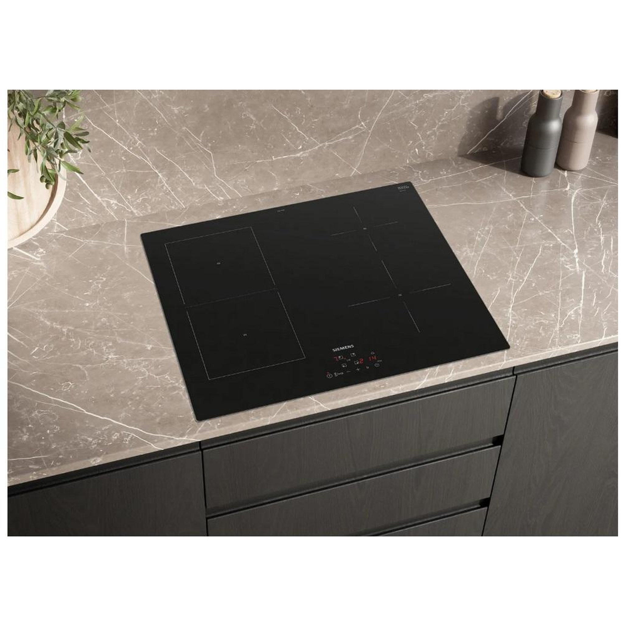 Voir la diapositive 3 : Siemens Table de cuisson induction 60cm 4 foyers 4600w noir - ee611bpb5e