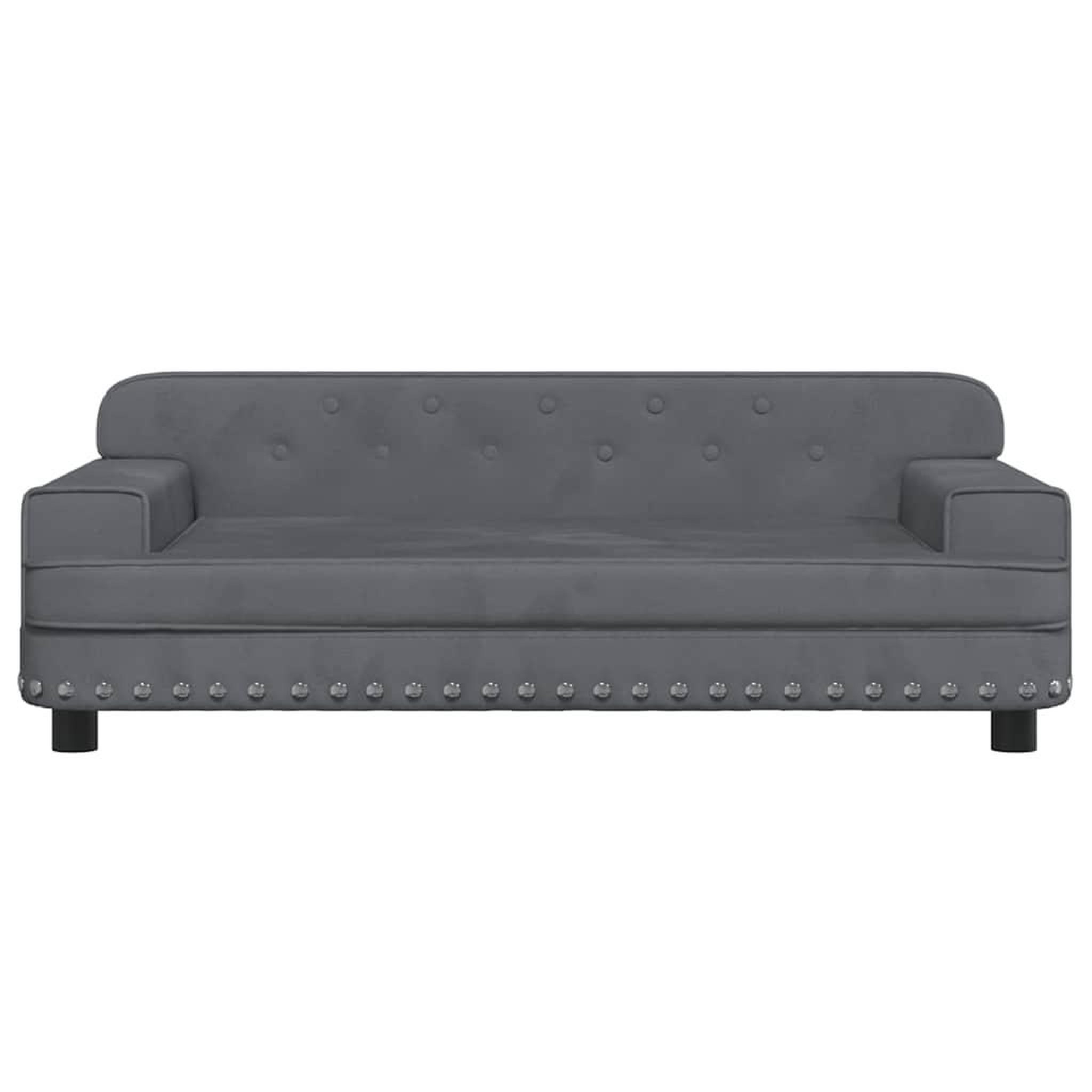 Voir la diapositive 3 : VIDAXL Lit pour chien gris fonce 90x53x30 cm velours