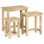 Voir la diapositive 1 : VIDAXL Tables gigognes 3 pcs Bois solide de manguier