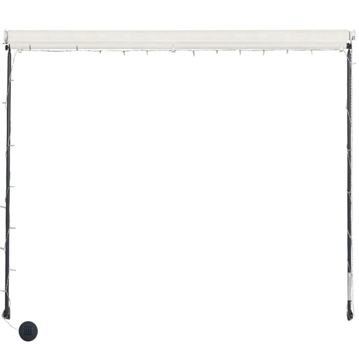 VIDAXL Auvent retractable avec LED 300x150 cm Creme