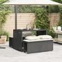 Voir la diapositive 3 : VIDAXL Ensemble a manger de jardin avec coussins 3 pcs Noir