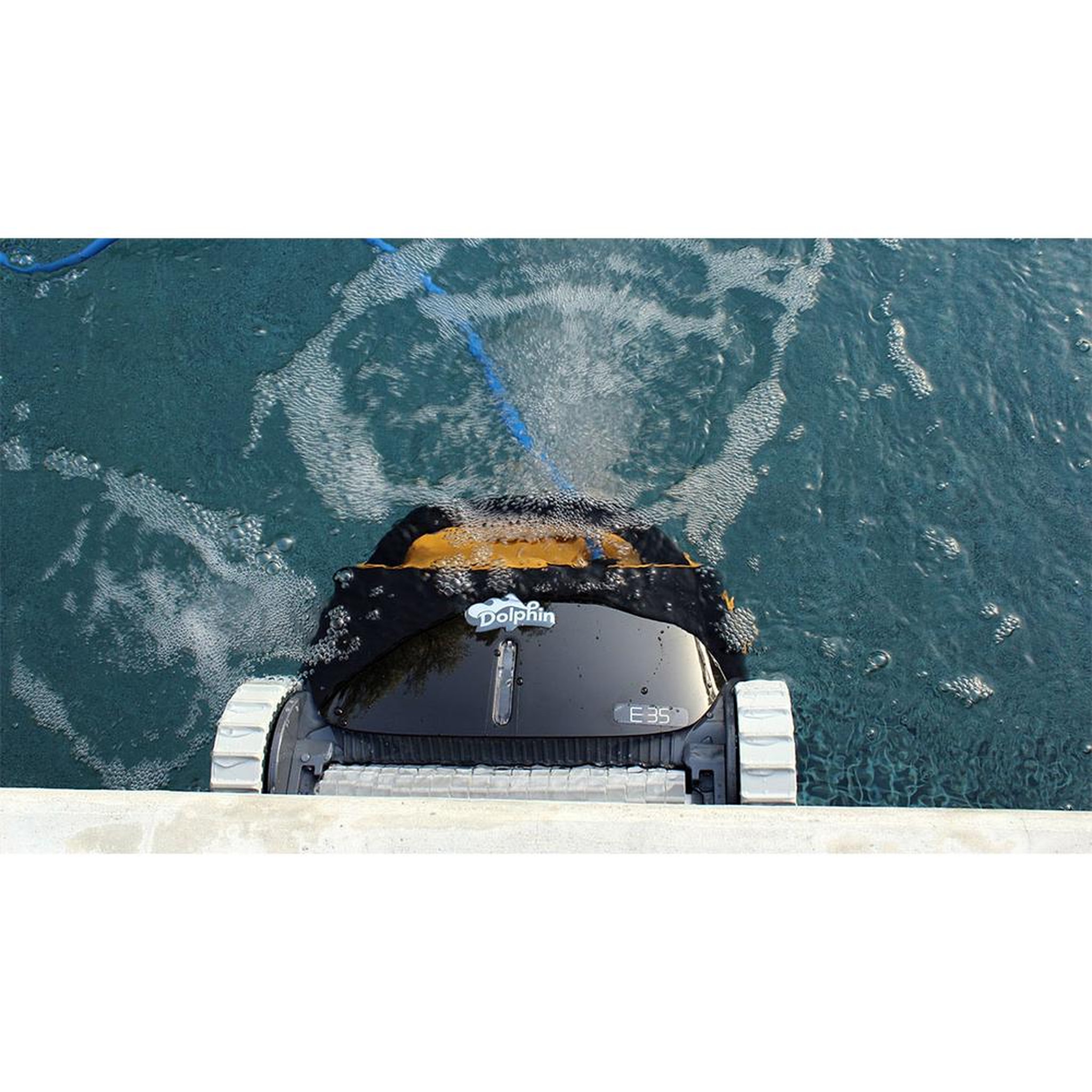 Voir la diapositive 4 : Dolphin Robot electrique de piscine fond, parois et ligne d'eau avec chariot - e35