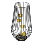 ATMOSPHERA Photophore Filaire en Métal  Nuit Scintillante  35cm Noir