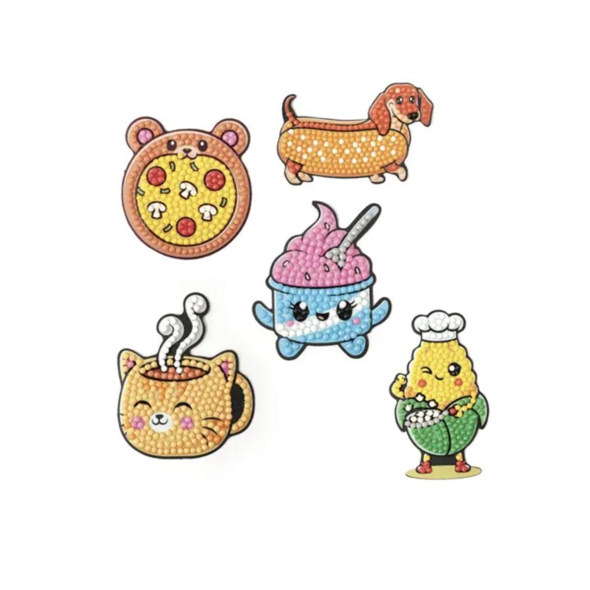 Voir la diapositive 2 : GRAINE CRÉATIVE Kit diamant magnets enfant 5pcs