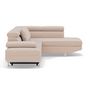 Voir la diapositive 5 : BEST MOBILIER Margaux - canapé d'angle droit 5 places convertible avec coffre et têtières réglables en velours texturé