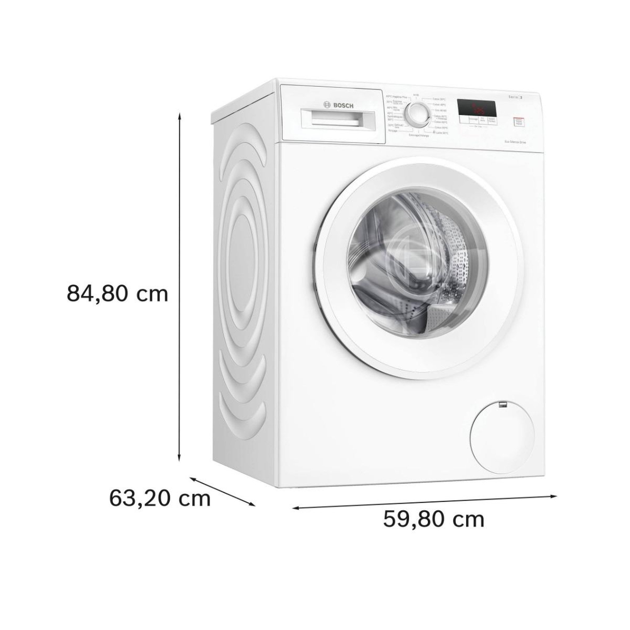 Voir la diapositive 6 : BOSCH Lave-linge frontal 7 kg 1200 tours/min - wge02201fr
