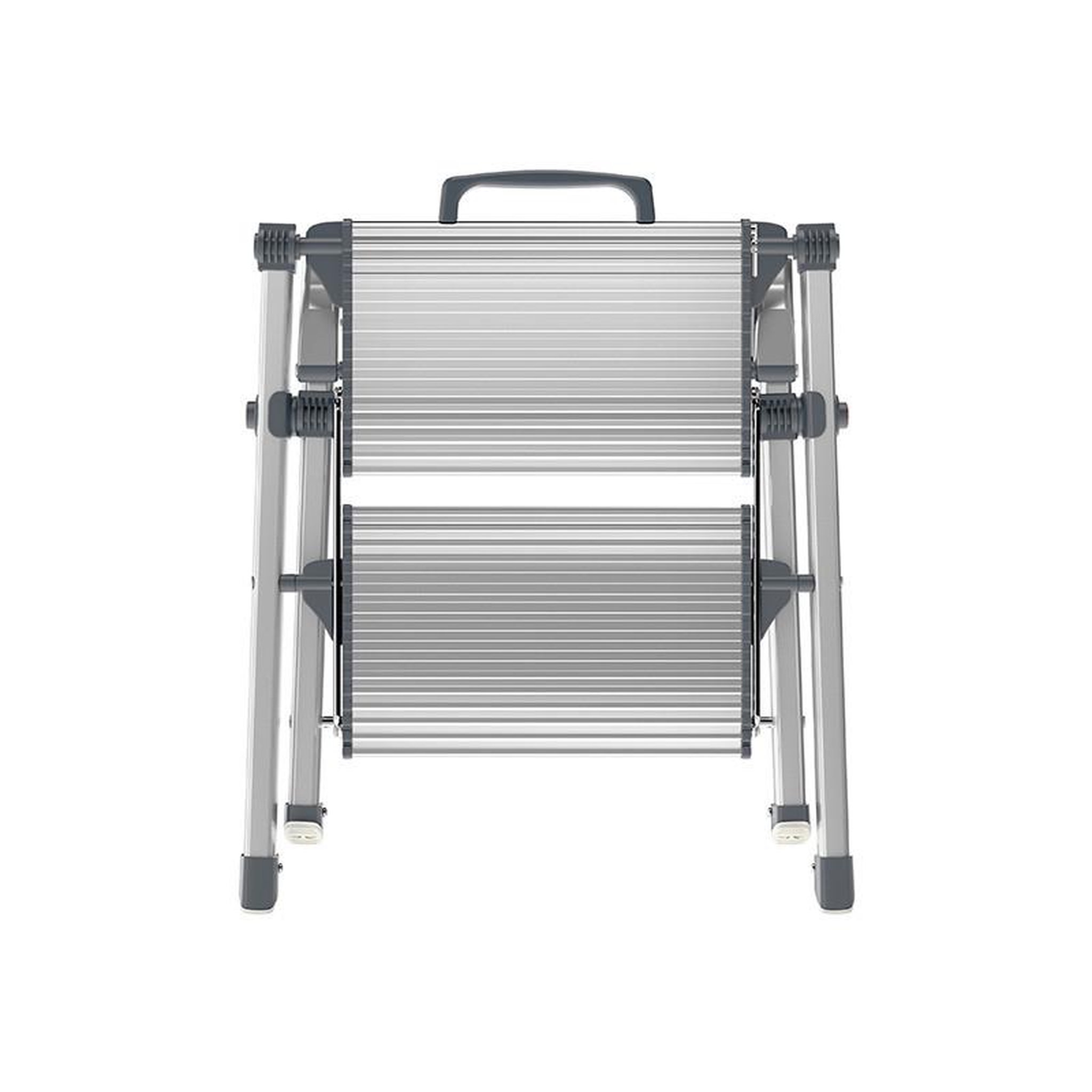 Voir la diapositive 3 : HAILO Marche pied 2 marches pliable antidérapant en aluminium hailo mini comfort
