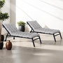 Voir la diapositive 2 : ID MARKET Lot de 2 coussins universels de transat ADAM 180 cm gris