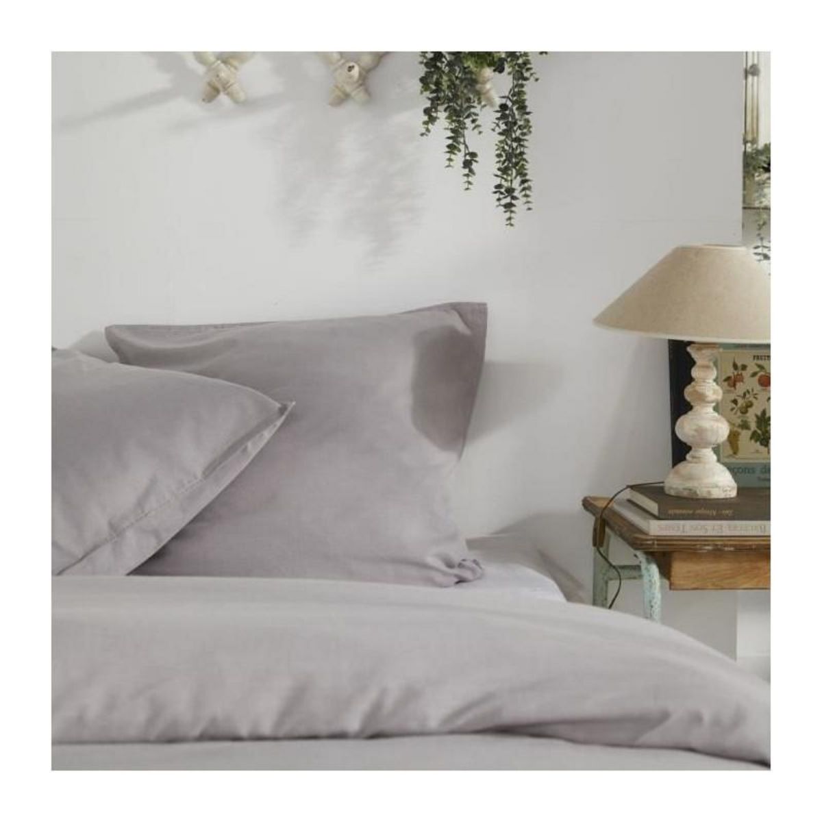 Today Housse de couette - TODAY - CHARME - Chambray - Gris clair Constance - 260 x 240 cm