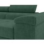 Voir la diapositive 3 : BEST MOBILIER Pablo - canapé droit 2 places avec têtières ajustables - en velours côtelé