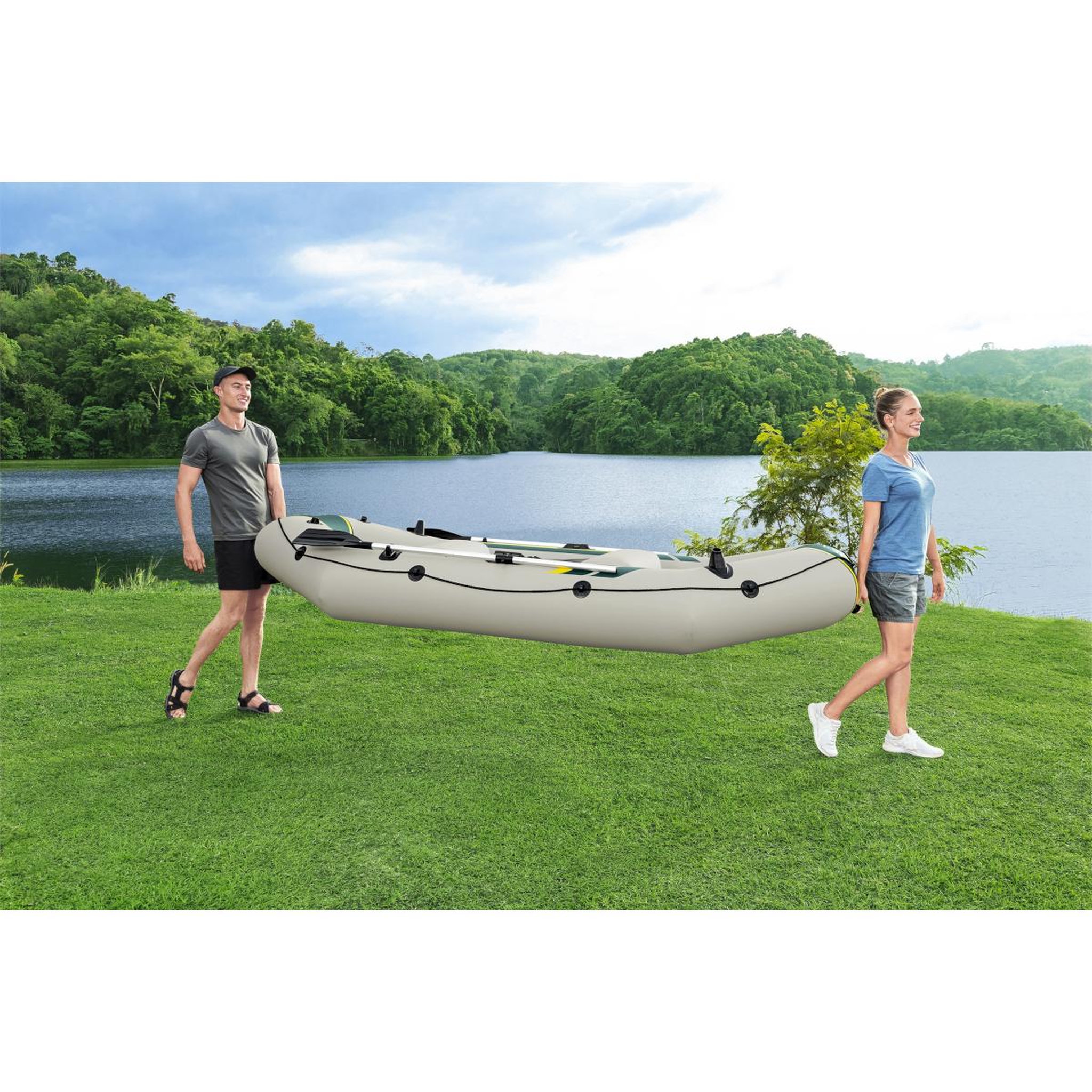 Voir la diapositive 5 : BESTWAY Bateau raft gonflable 3 places ranger elite 2,95 m - 65160