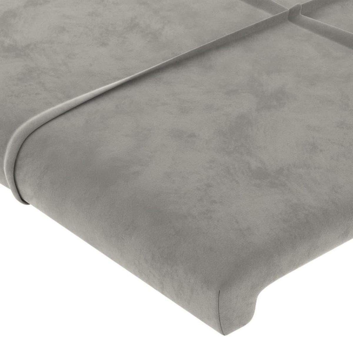 VIDAXL Tetes de lit 2 pcs Gris clair 100x5x78/88 cm Velours
